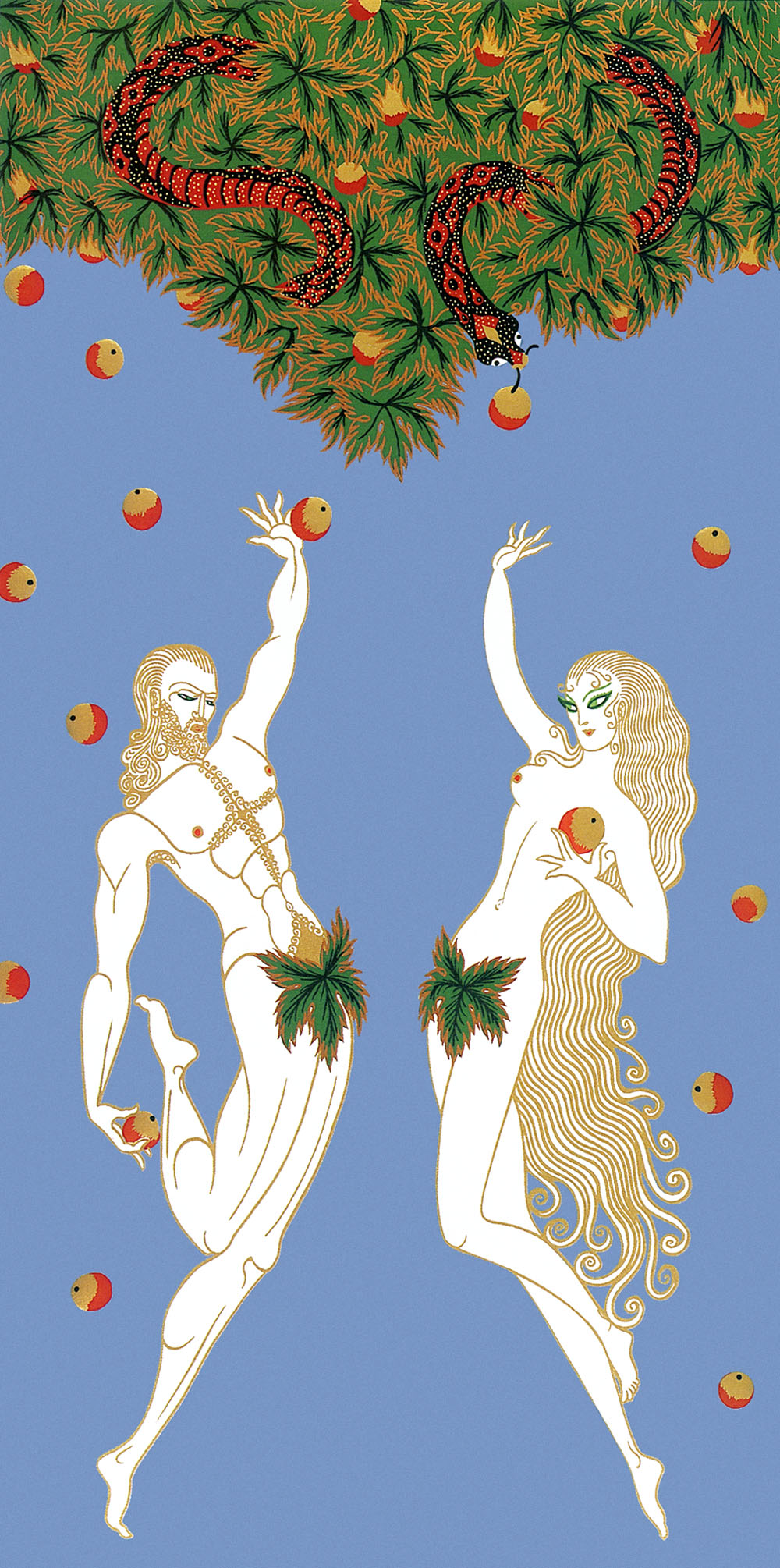 Adam And Eve by Erte, 1982